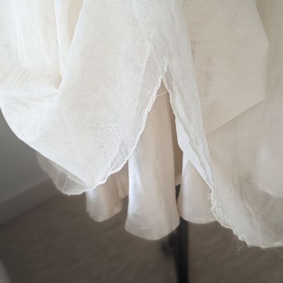 Cream cotton and silk Escada circle skirt 36 / S - Picture 5 of 14